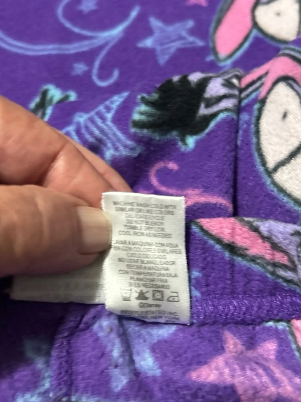 Disney Purple Eeyore Fleece Pajama Pants with Pink Accents - Picture 6 of 6
